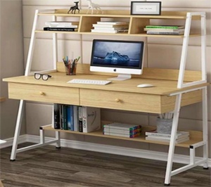 Mẫu bàn học gỗ MDF kèm kệ sách - VHL10